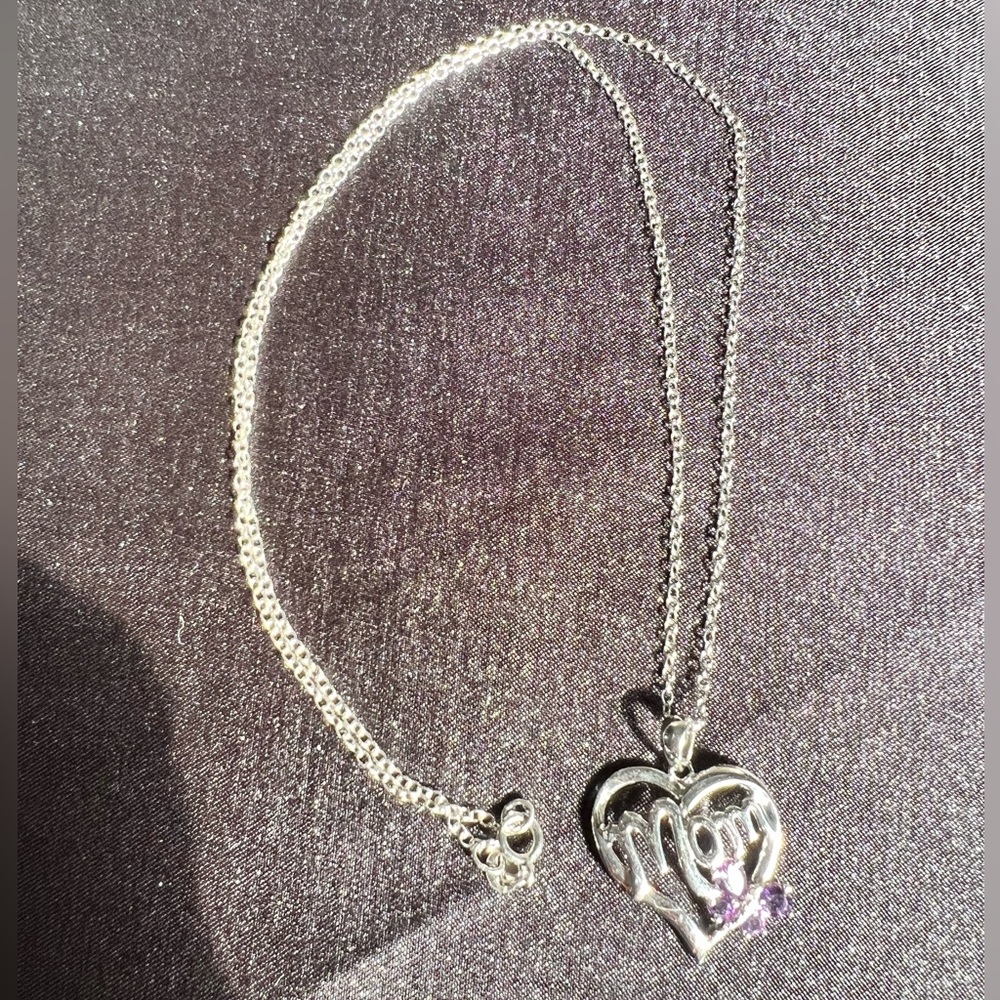 Mom with Amethyst Necklace.